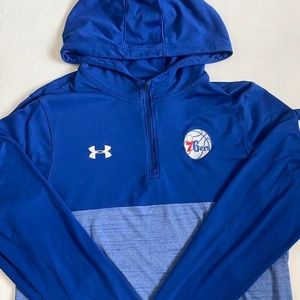 Under Armor Heat Gear Philadelphia 76ers Performance 1/4 Zip Hoodie